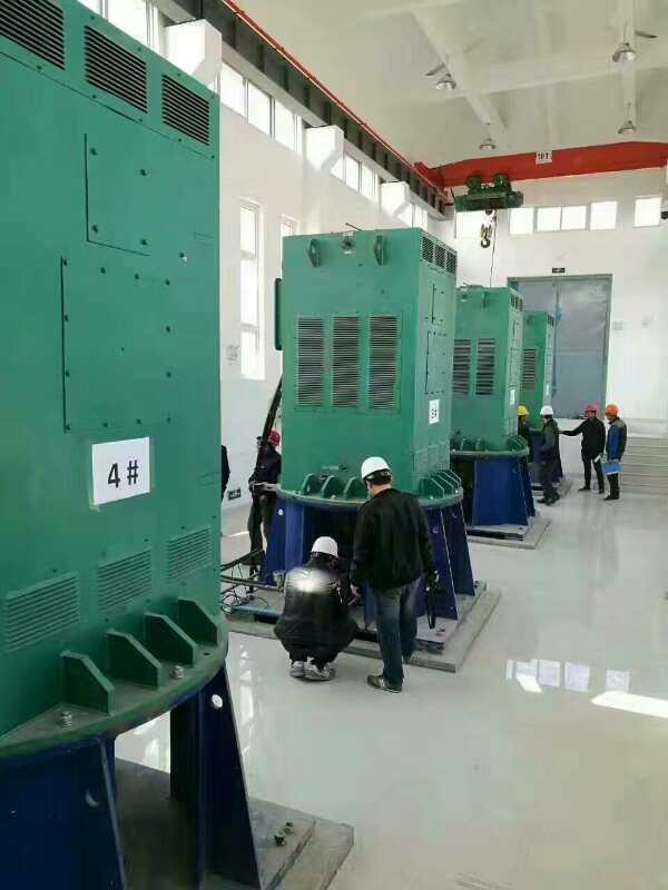 兵团图木舒克市永安坝某污水处理厂使用我厂的立式高压电机安装现场生产厂家